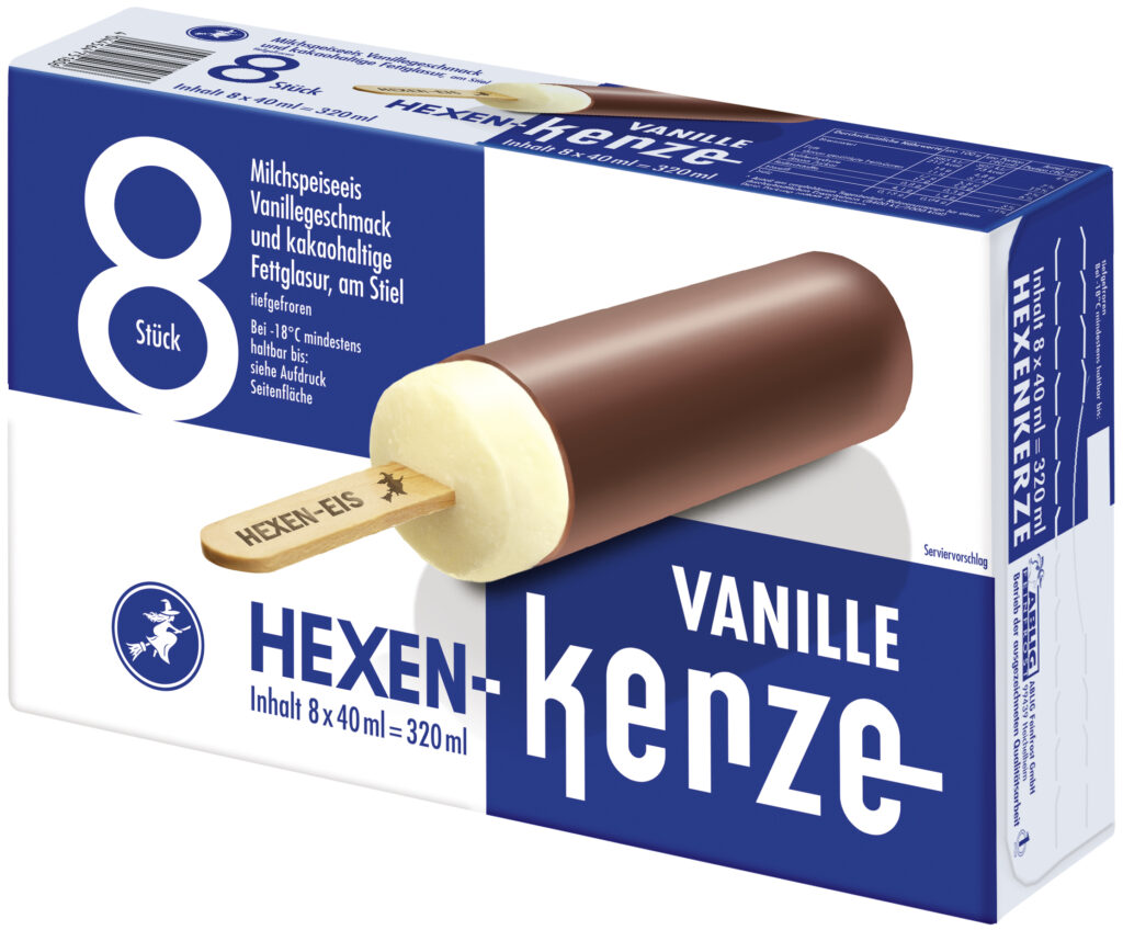 Eine Packung HEXEN-Kerze mit Vanille-Geschmack