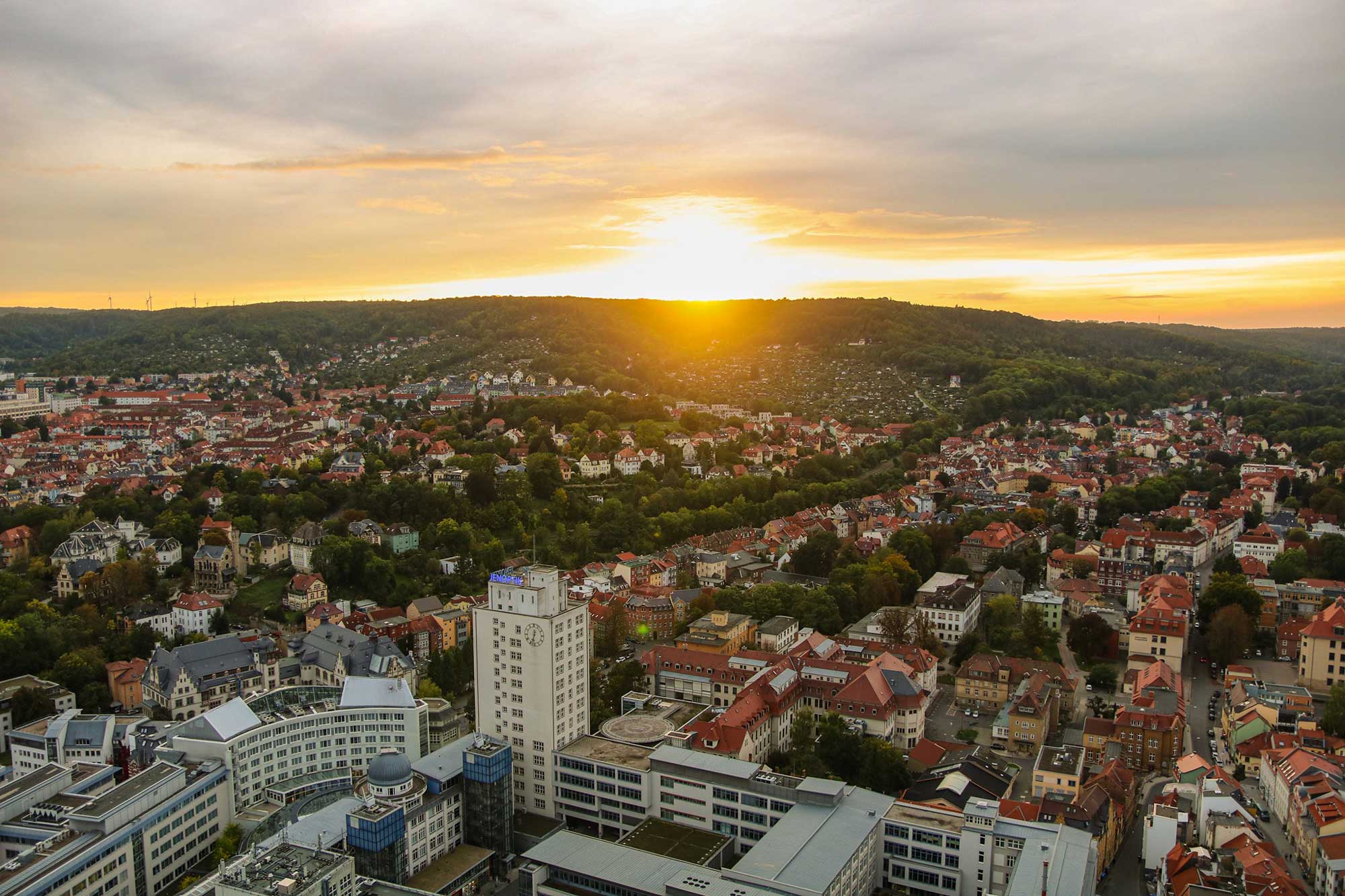 Panorama-Ausblick auf Jena